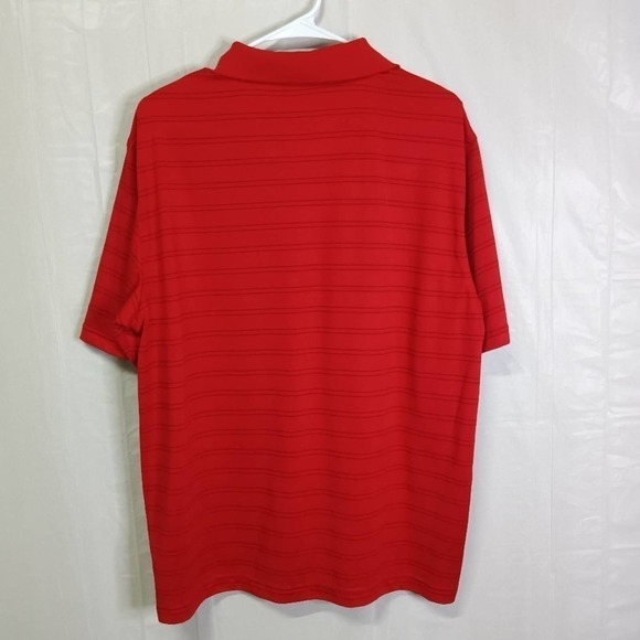 🎈4 FOR $20 Pro Player Golf Polo Shirt Red Striped Lightweight Relaxed FitL - Picture 5 of 6